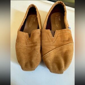 Toms Tan Corduroy Shoes